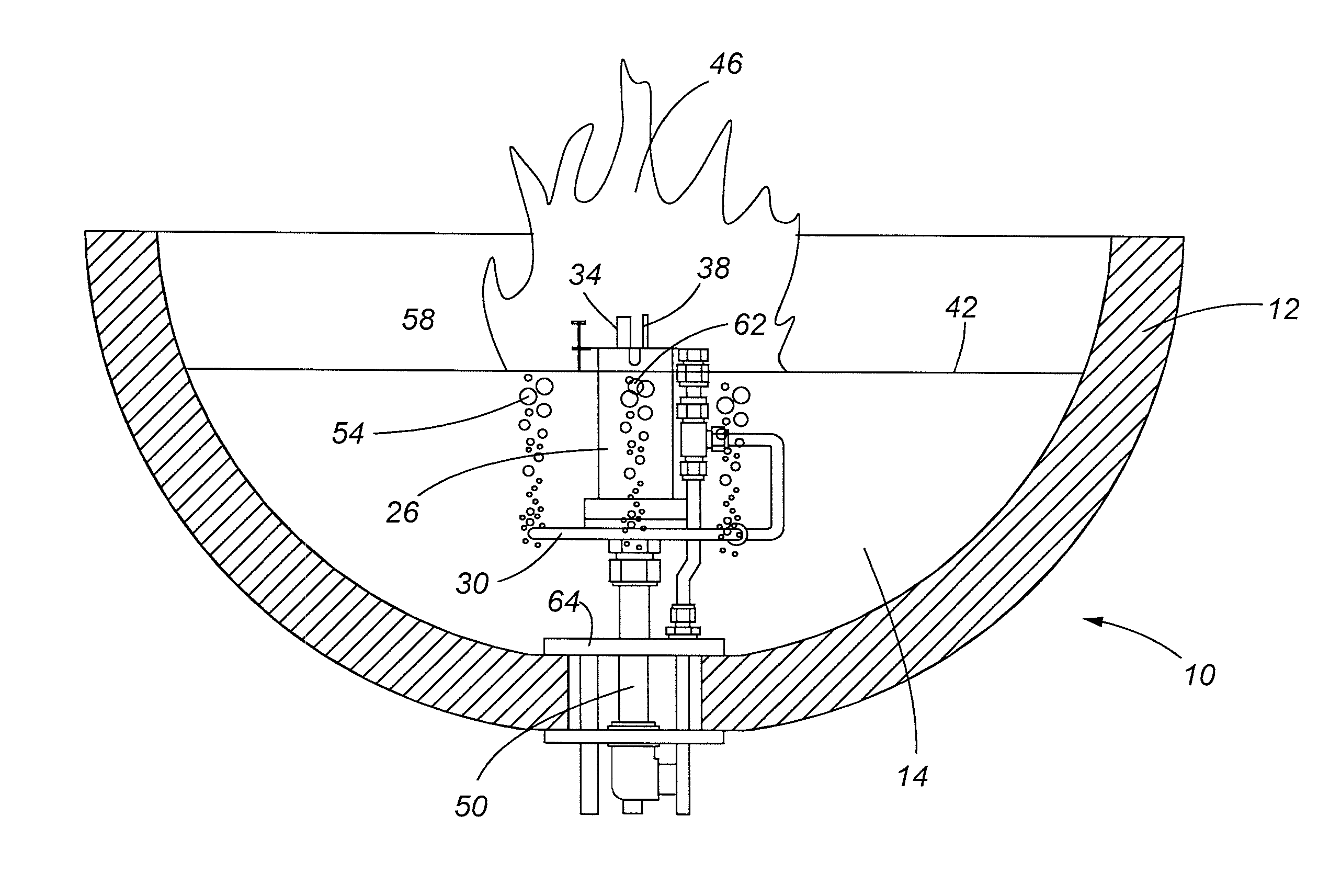 Fire and Water Display with Integrated Safety Features