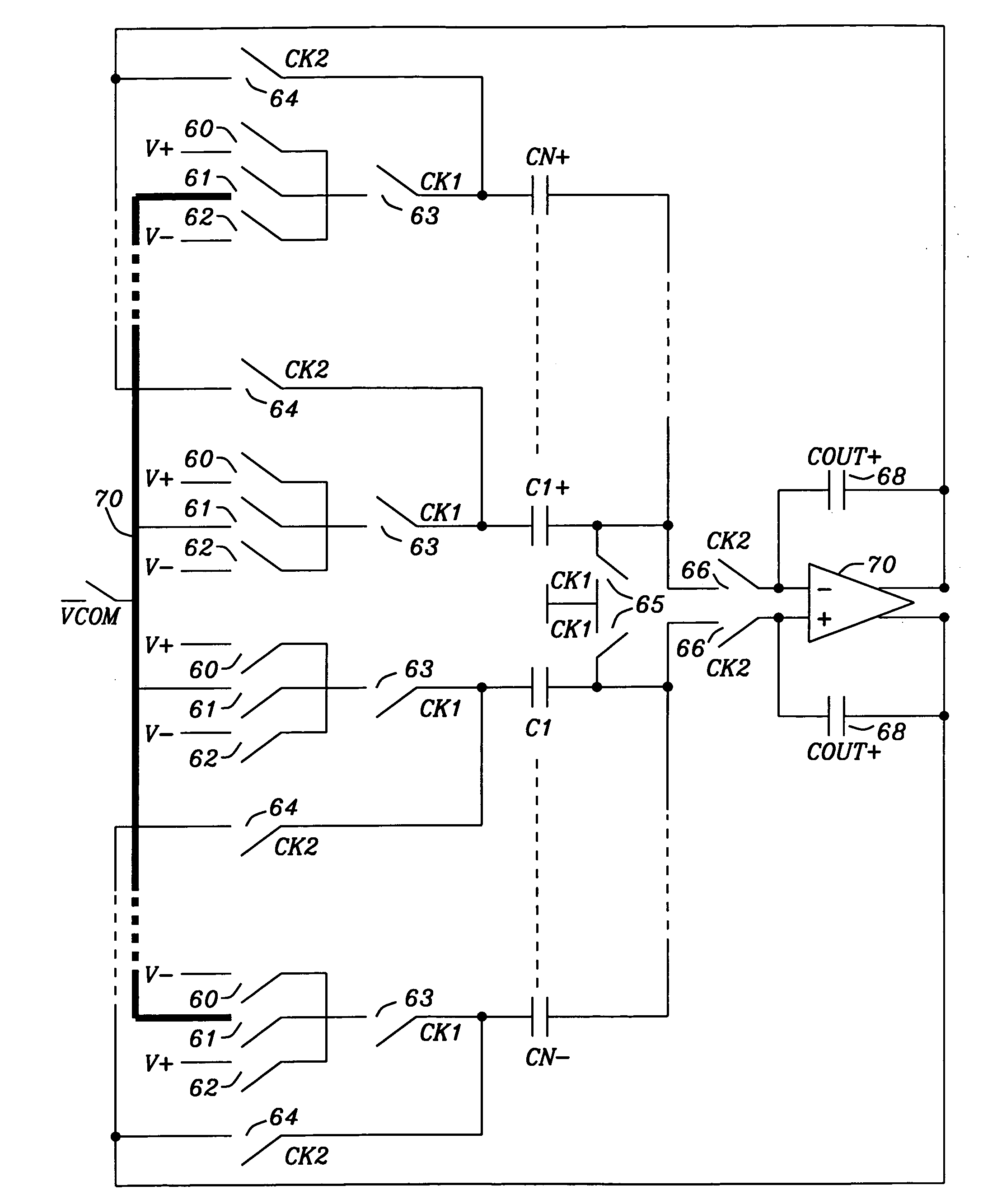 Tri-level dynamic element matcher allowing reduced reference loading and dac element reduction