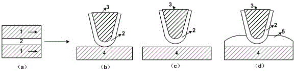 Solid barrier needle point contact type scanning tunnel microscope