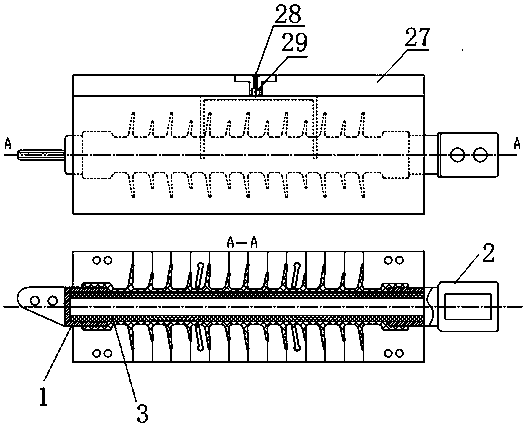 A kind of high-voltage rigid umbrella shed composite insulating cross-arm and its preparation device and method