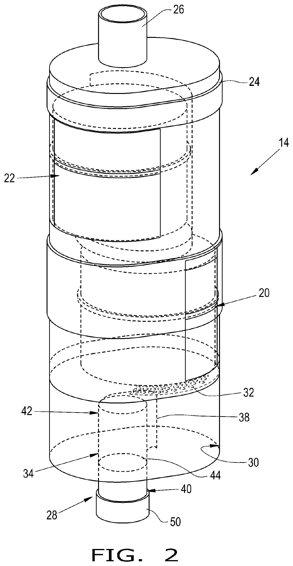 Exhaust aftertreatment system with scooped inlet