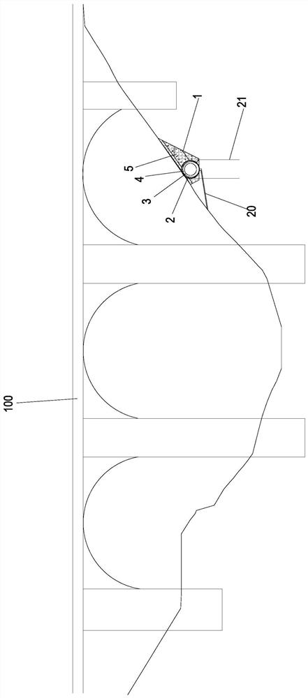 Construction structure and construction method of water supply and drainage pipeline passing through railway bridge