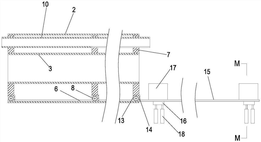 Construction structure and construction method of water supply and drainage pipeline passing through railway bridge