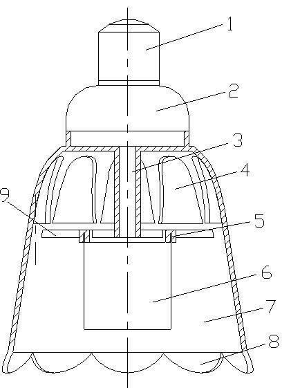 Double-face light emergent slice type light emitting diode (LED) lamp