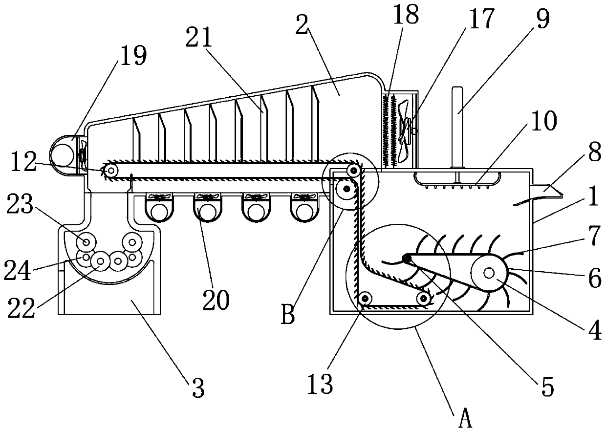 Pasture processing device for animal husbandry breeding