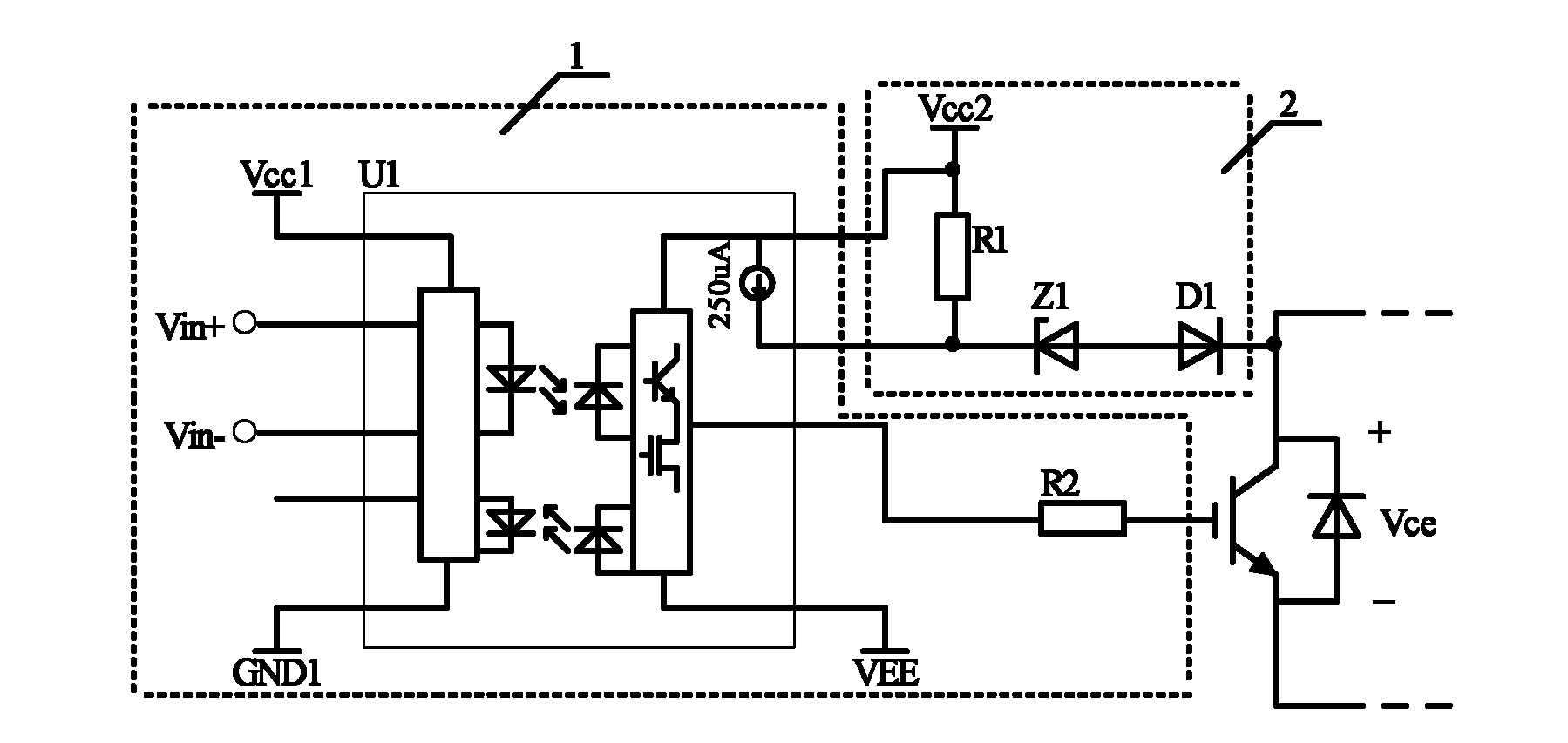 IGBT (Insulated Gate Bipolar Translator) short circuit protection detection circuit based on driving chip