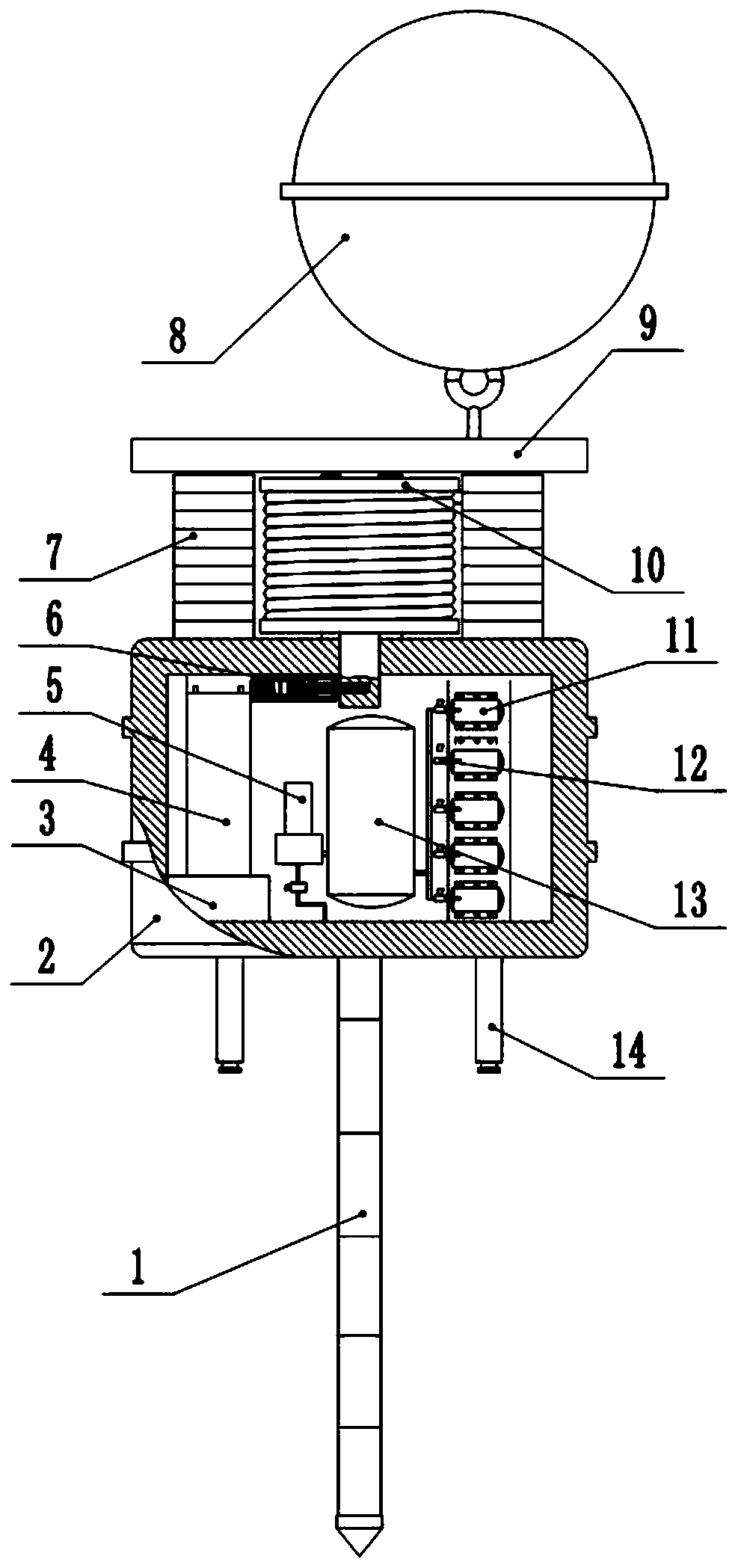 Seafloor sediment large depth profile pore water long-term in-situ sampling and analysis device