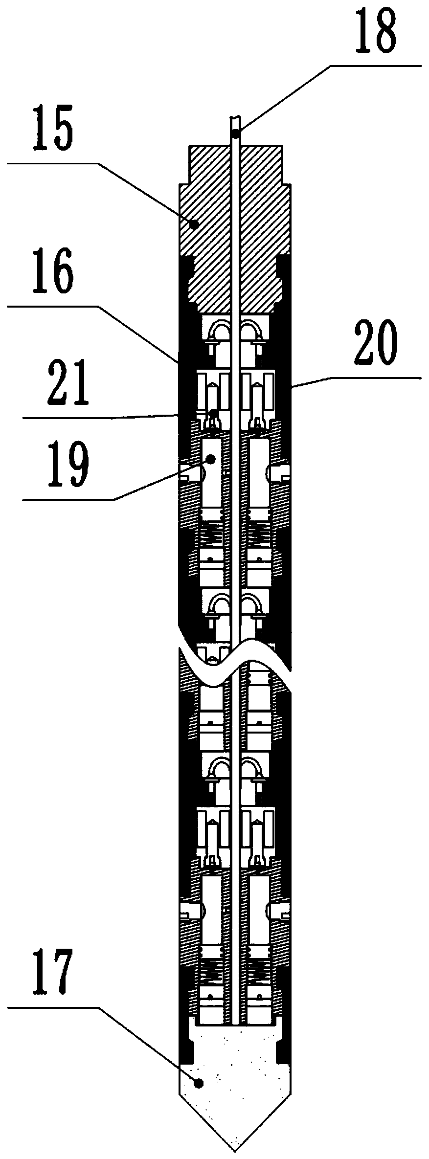 Seafloor sediment large depth profile pore water long-term in-situ sampling and analysis device