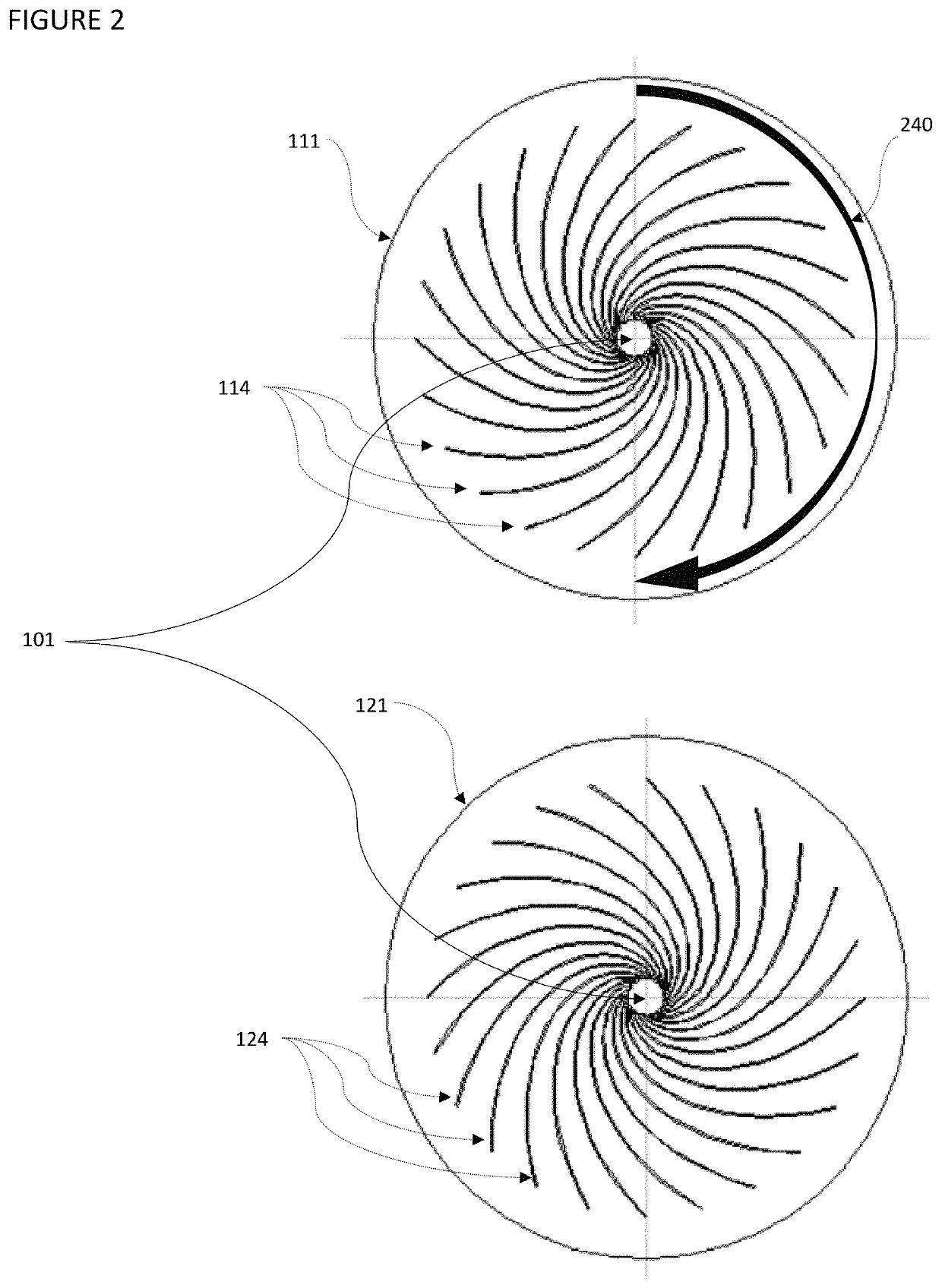 Curvature for pathway of a locating device or chuck