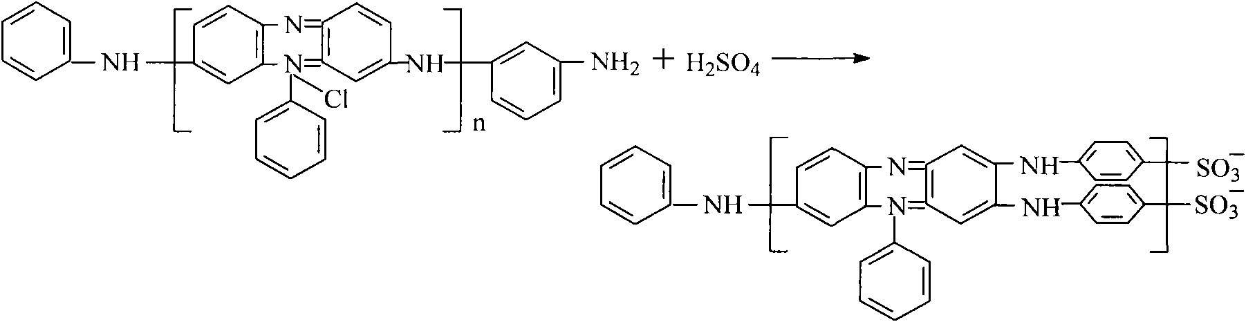 Method for directly producing water soluble aniline black