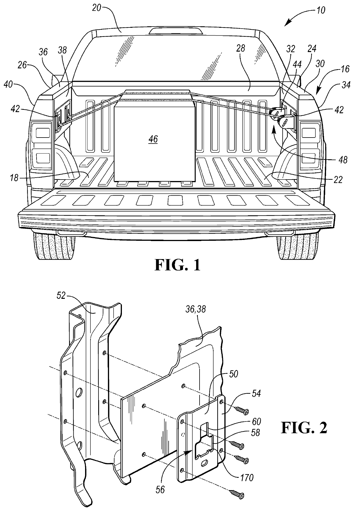 Pickup truck cargo-restraint system