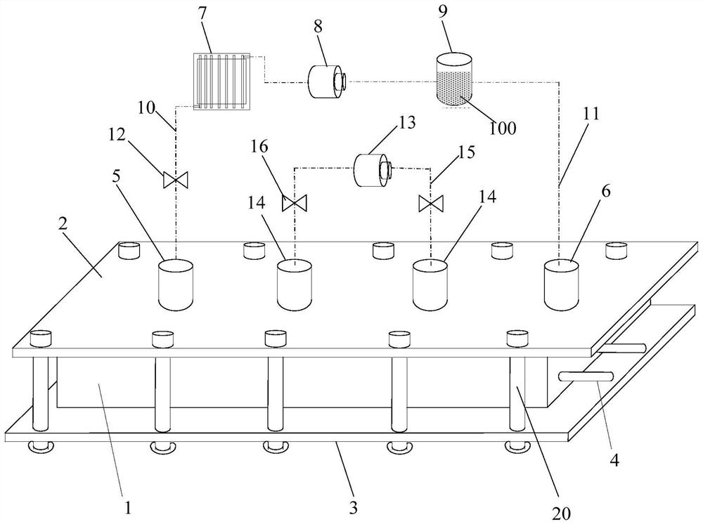 Nano-particle resuspension liquid cooling device and cooling method