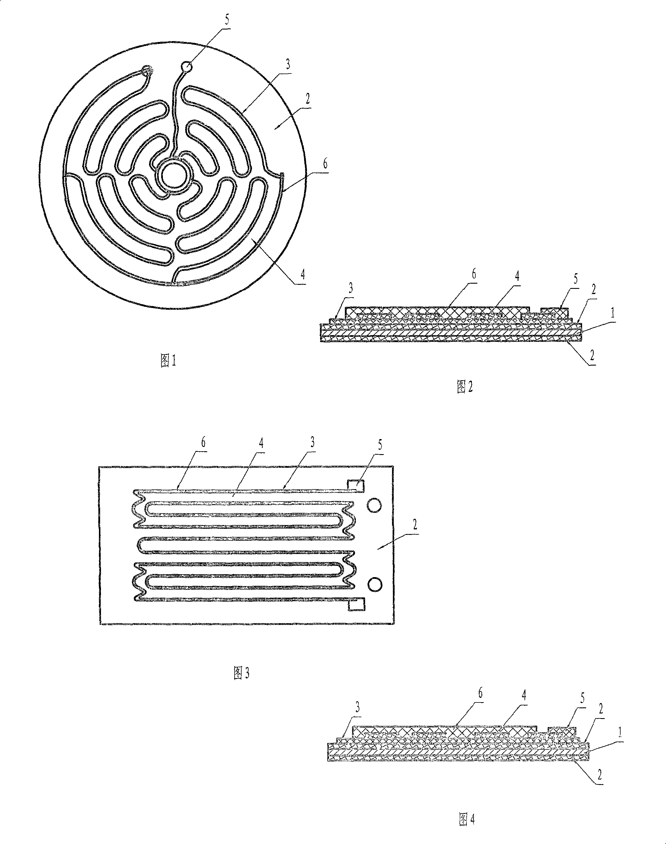 Printing electric heating membrane calandria based on vitrified enamel plate and preparation technique thereof