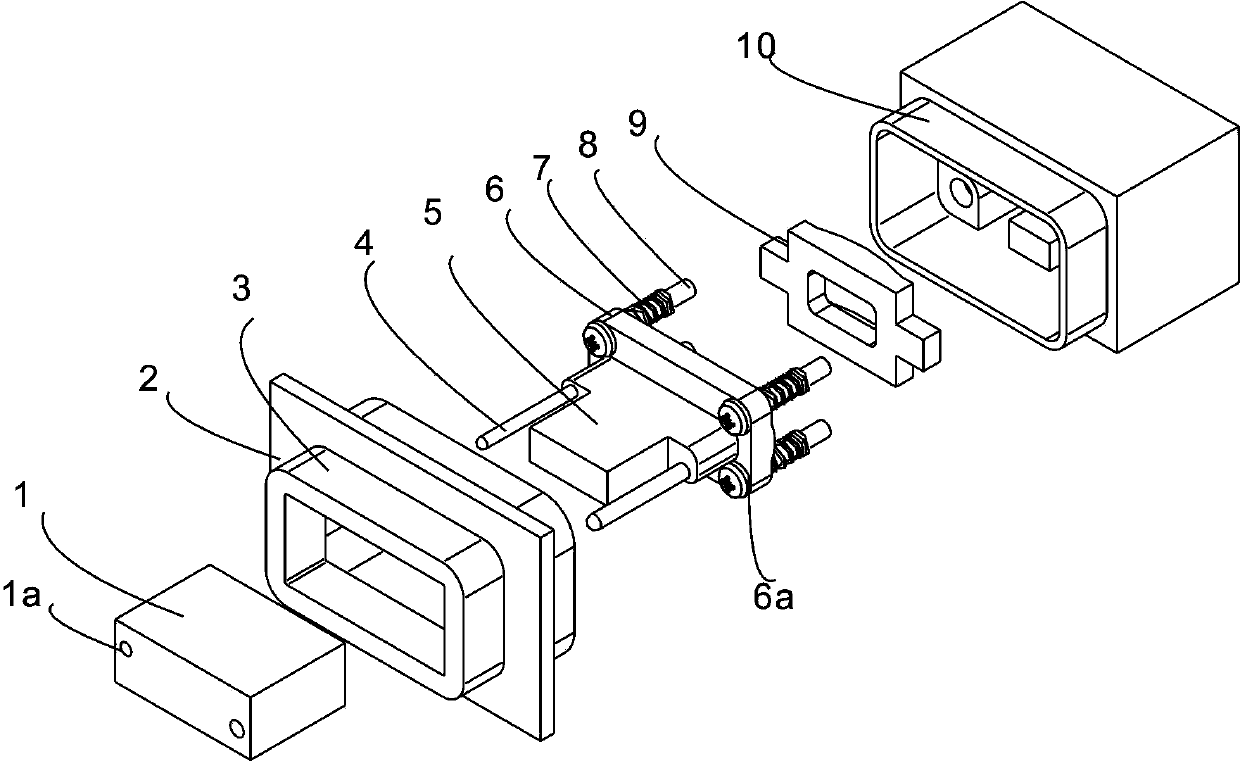 Connector provided with floating plug end