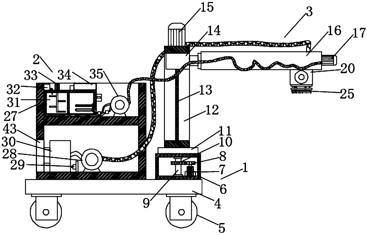 Movable dust removal device for workbench