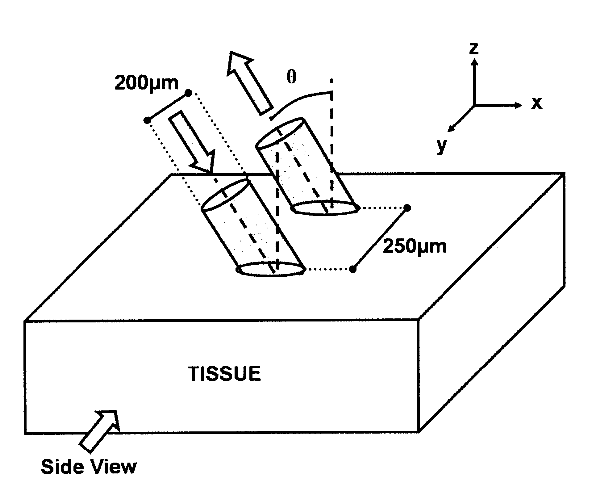 Detecting optical properties of a turbid medium