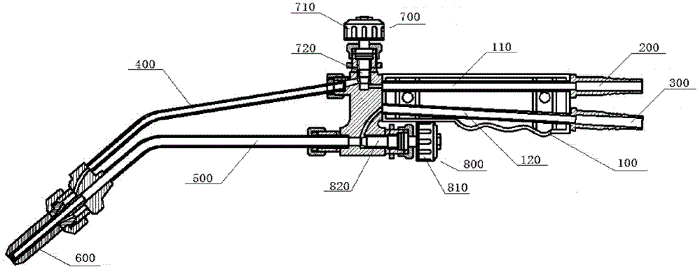 An anti-tempering hydrogen welding torch