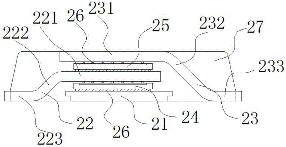 Multi-chip upright stack sandwich package structure with exposed frame and technique for multi-chip upright stack sandwich package structure