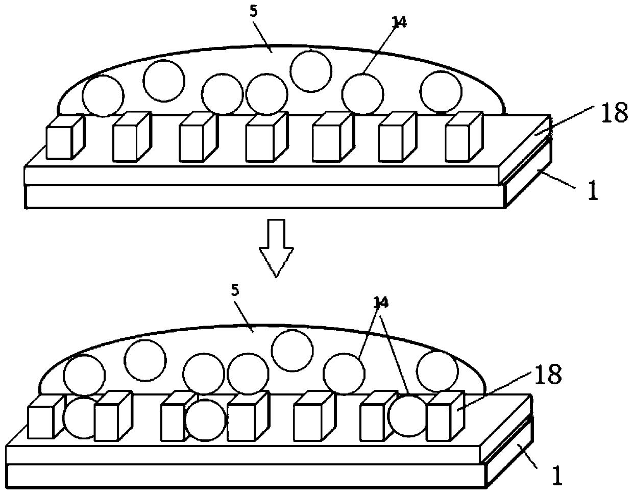 Dielectric microsphere-assisted detection film and its preparation method and super-resolution detection method