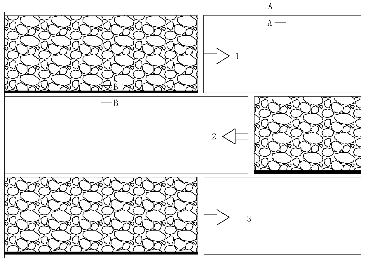 Three-soft-coal-layer reciprocating-type coal-pillar-free fully-mechanized mining method