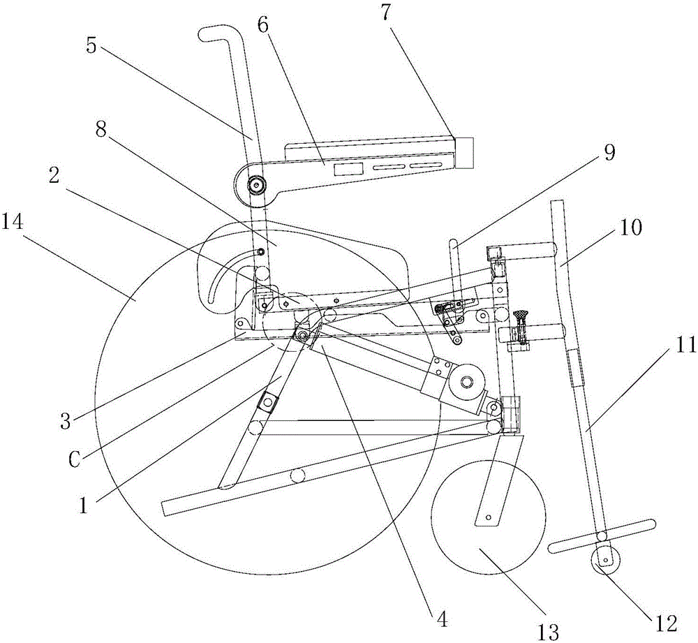 Automatic lifting wheelchair