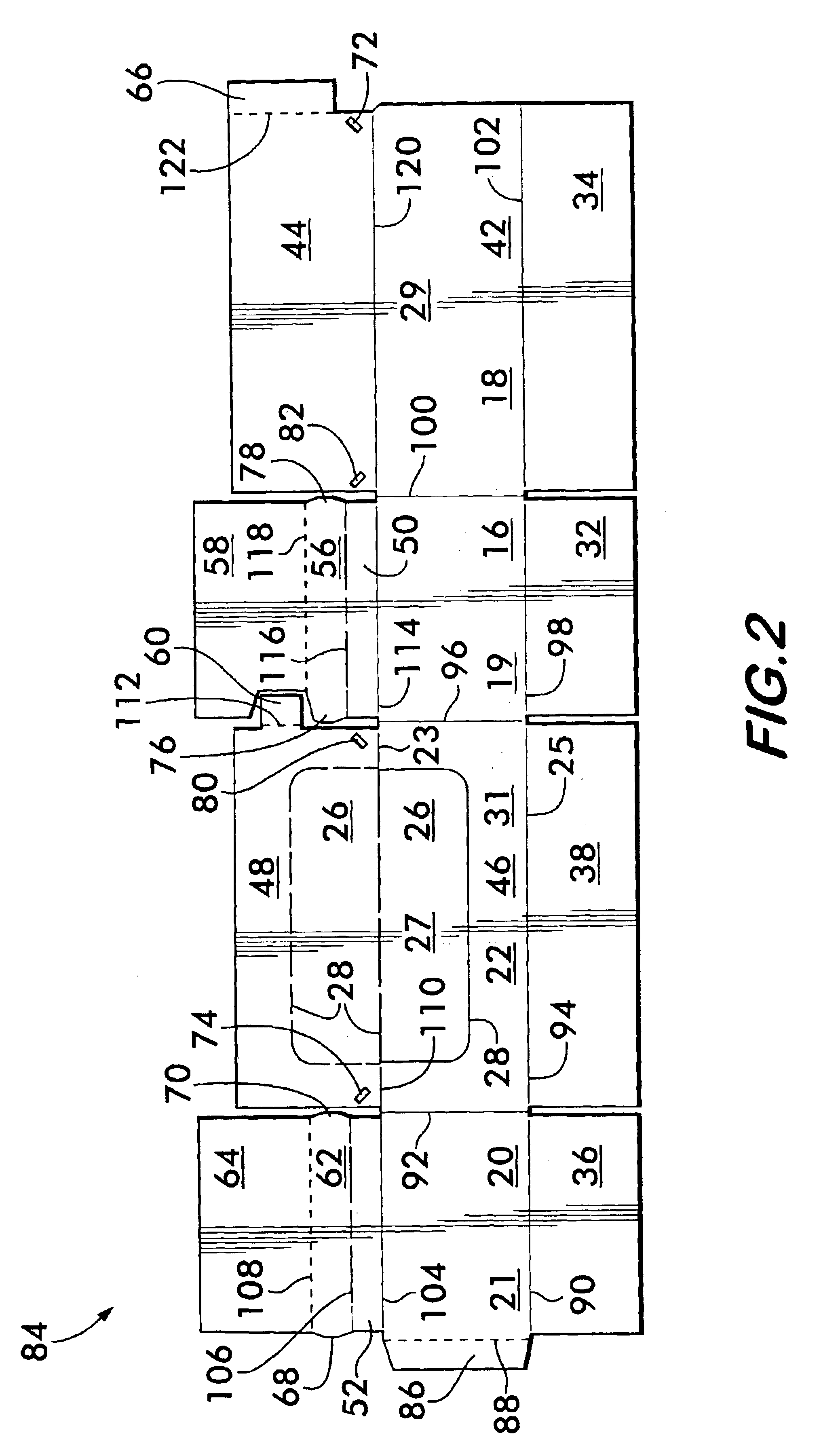 Stackable container with support flanges