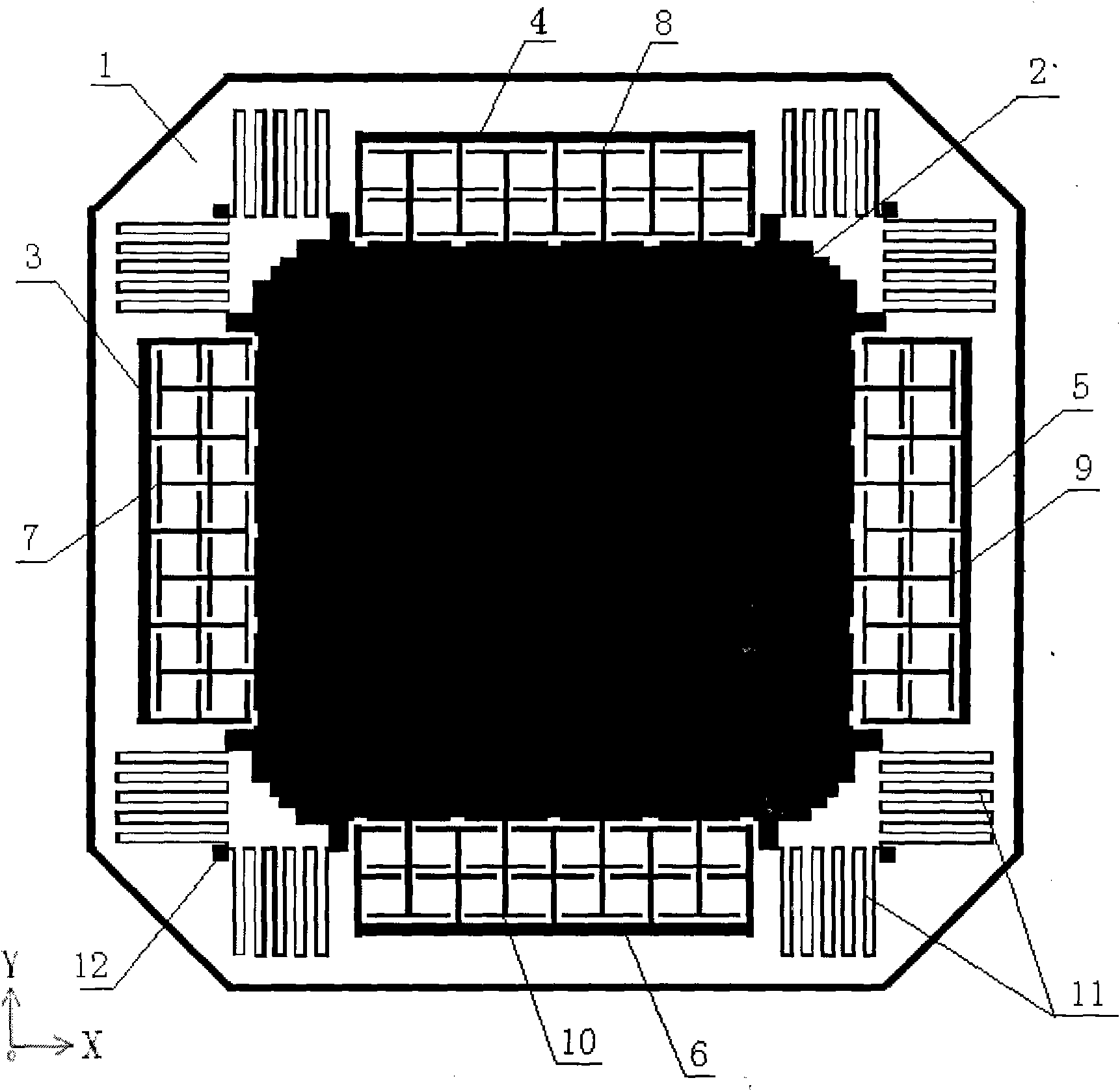 Two-axis accelerometer based on SOI technology