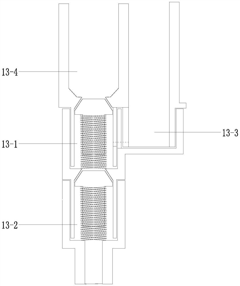 Nucleic acid extraction and amplification test tube and working method thereof