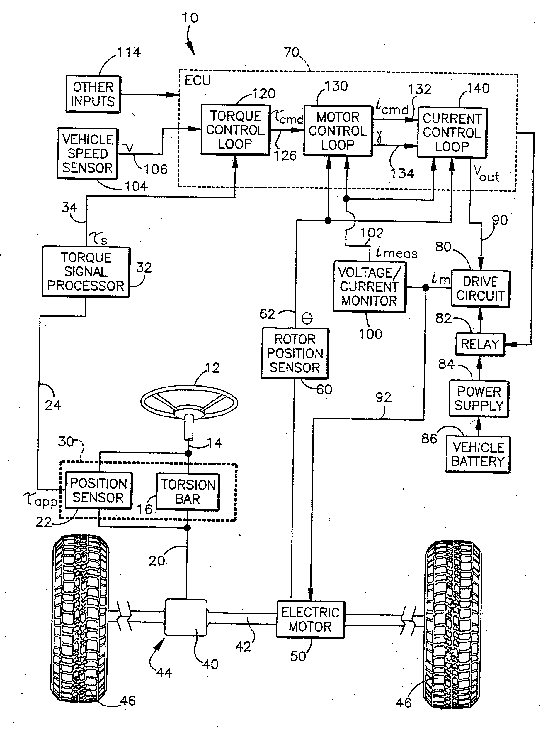 Method and apparatus for controlling an electric assist motor using a modified blending filter