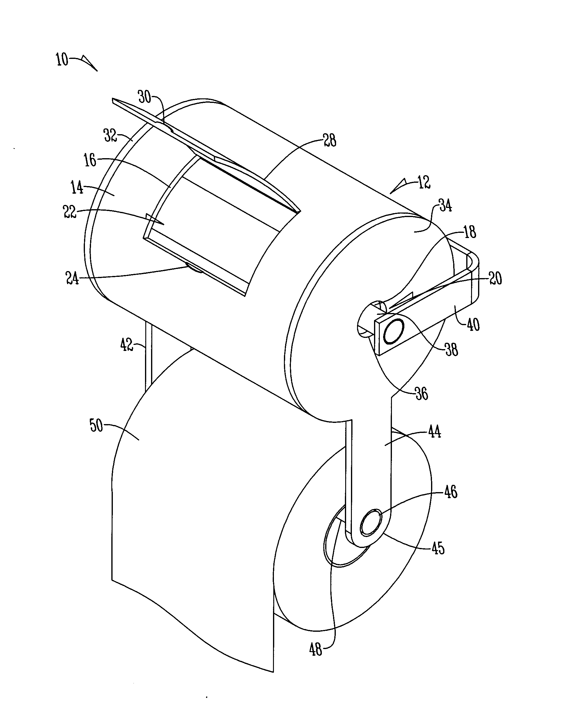 Wet and dry toilet roll dispenser