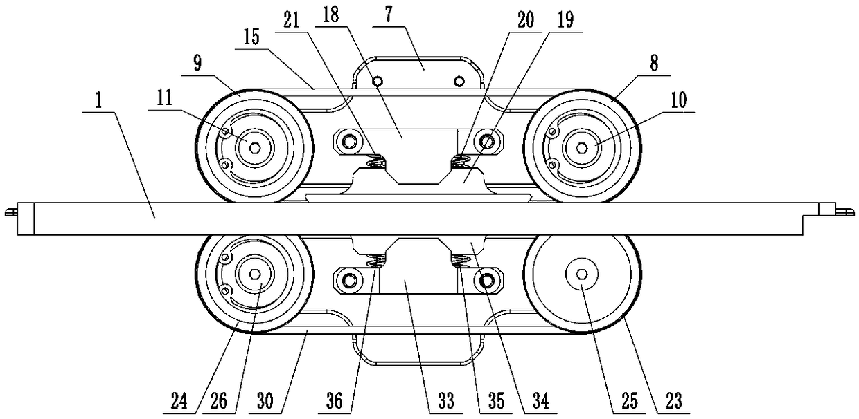 Plastic plate pressing feeding mechanism