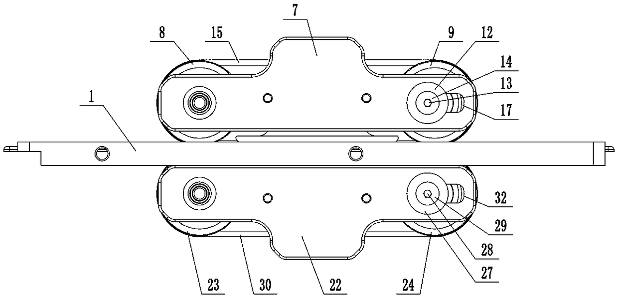 Plastic plate pressing feeding mechanism