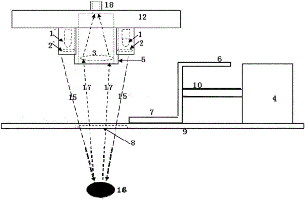 Autocorrection near-infrared diffuse reflectance detection system and method