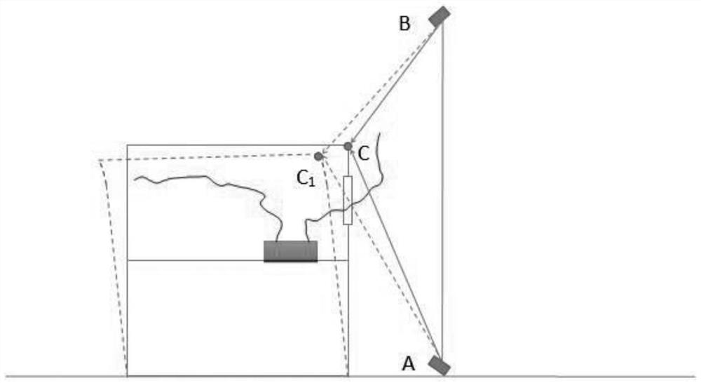 Method for automatically monitoring displacement of building structure in fire disaster