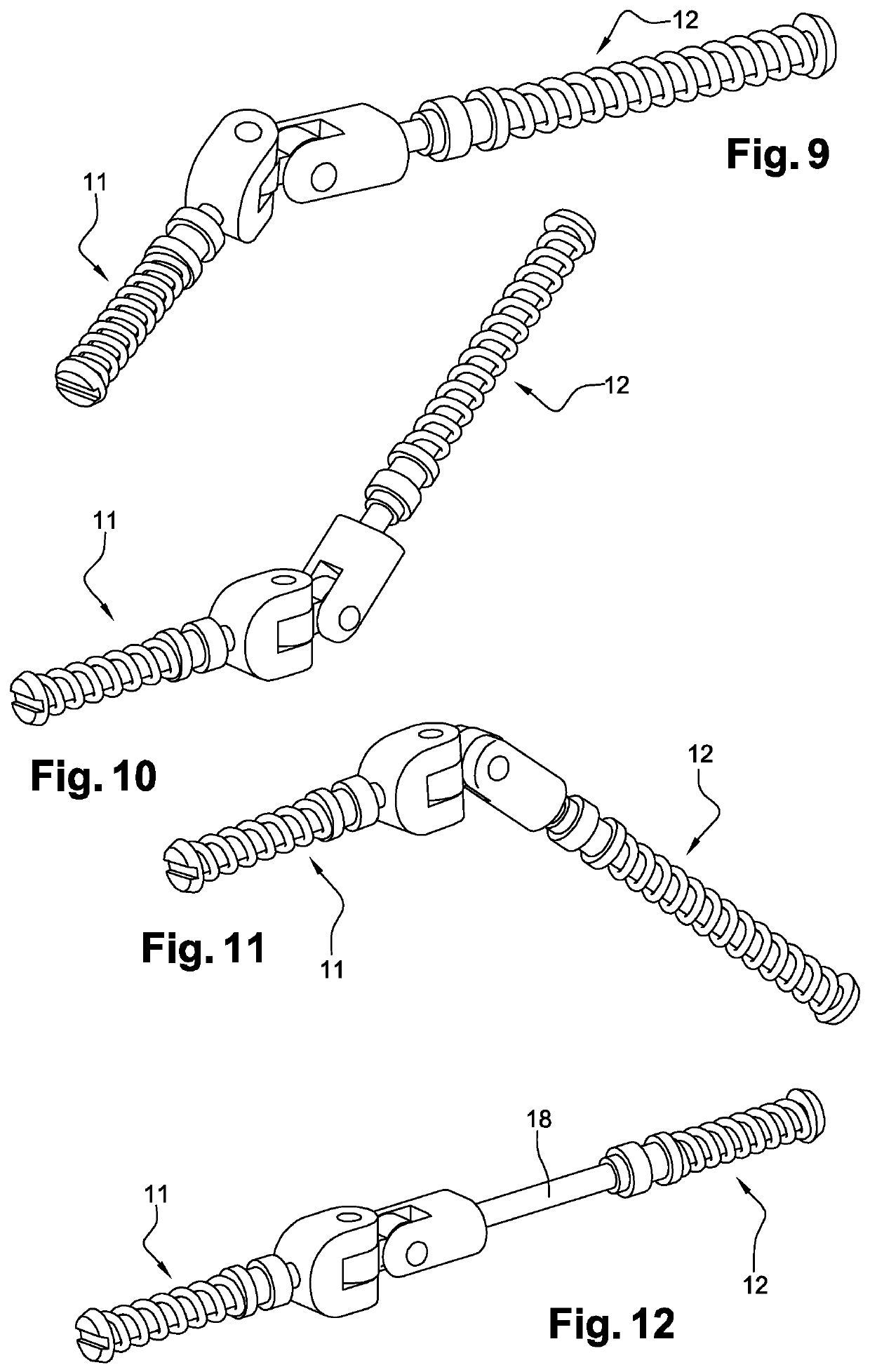 Spectacle frame with temple orientation according to a plurality of planes