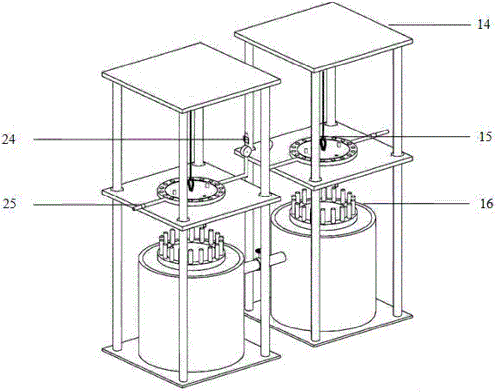 Hollow turbine blade ceramic core removal device based on heat convection principle