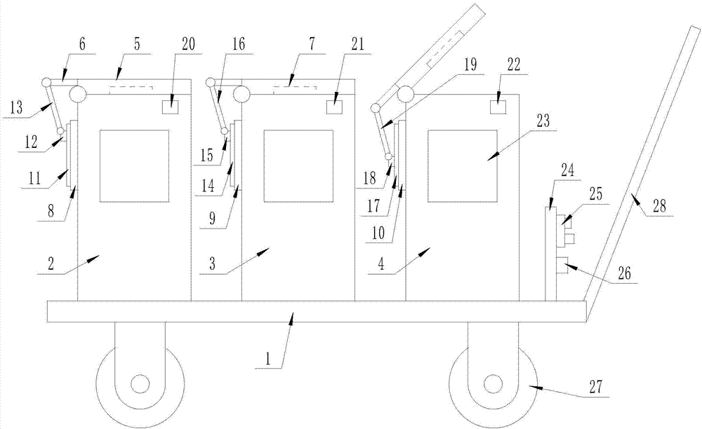 Temporary storage device for medical waste products