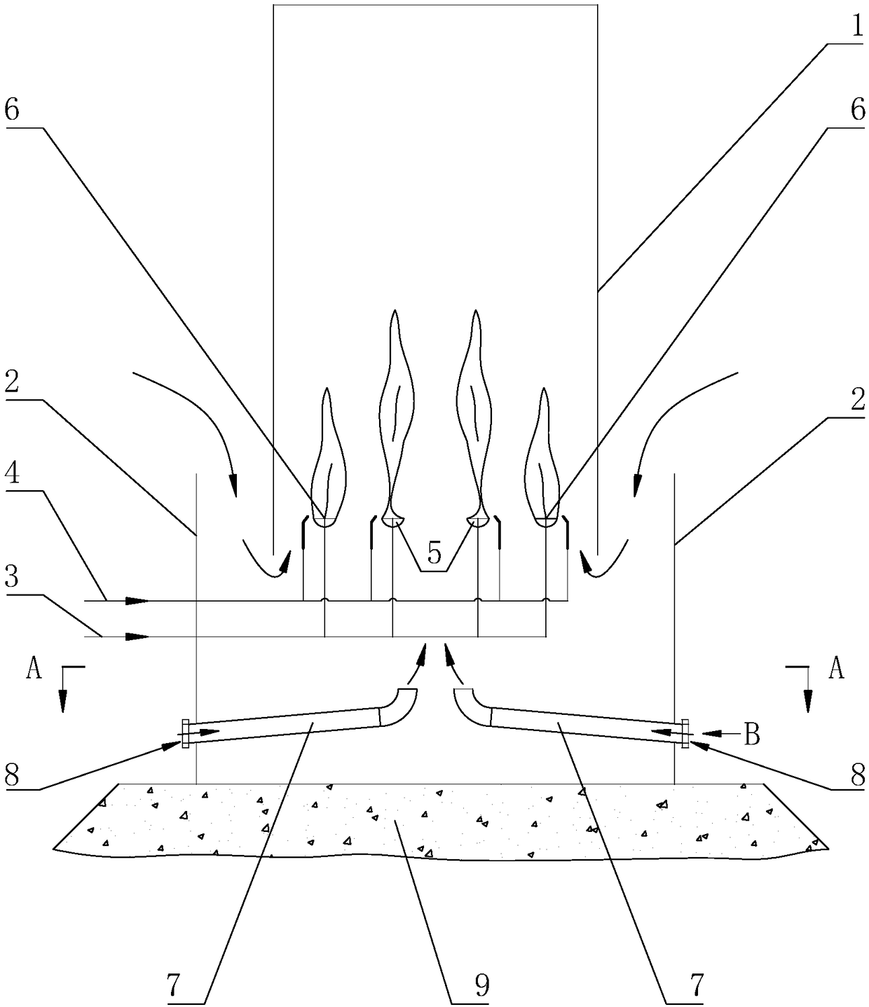 Closed type ground torch