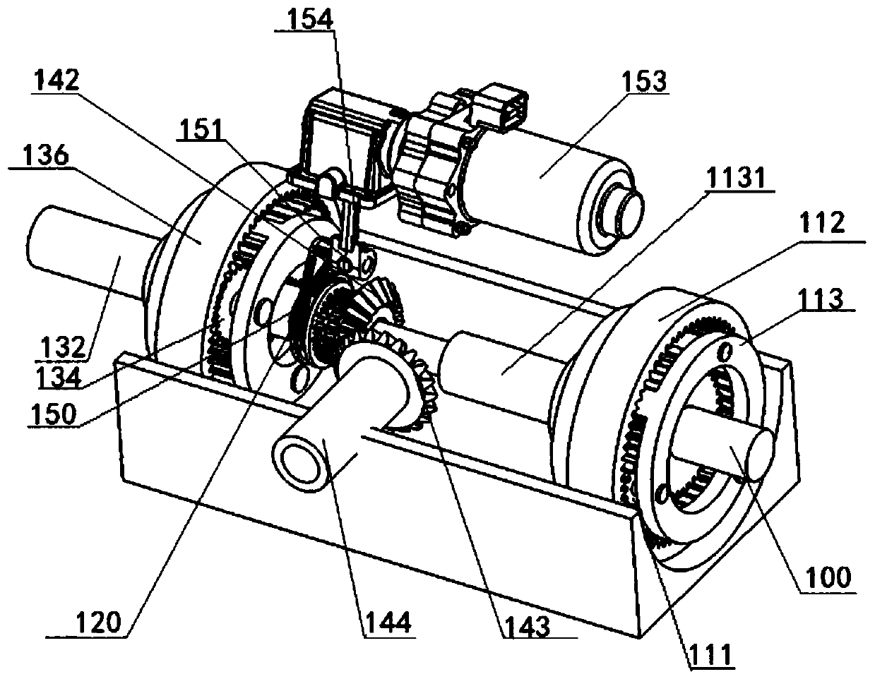 Double-planet-gear-set amphibious speed reducer, amphibious vehicle and control method thereof