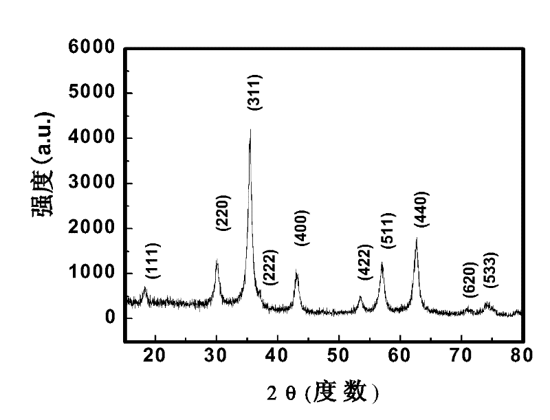 Preparation method of APTS (aminopropyltriethoxysilane)-modified iron oxide magnetic nanoparticles