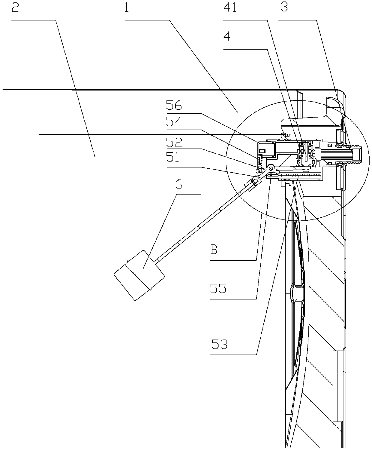 Water heater water tank with laterally-arranged automatic control water feeding device