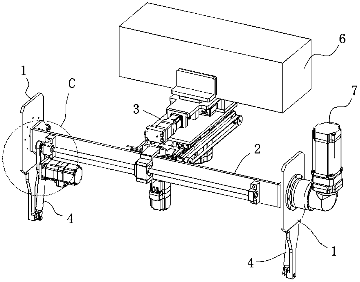 Rotary conveying mechanism and brick-laying robot