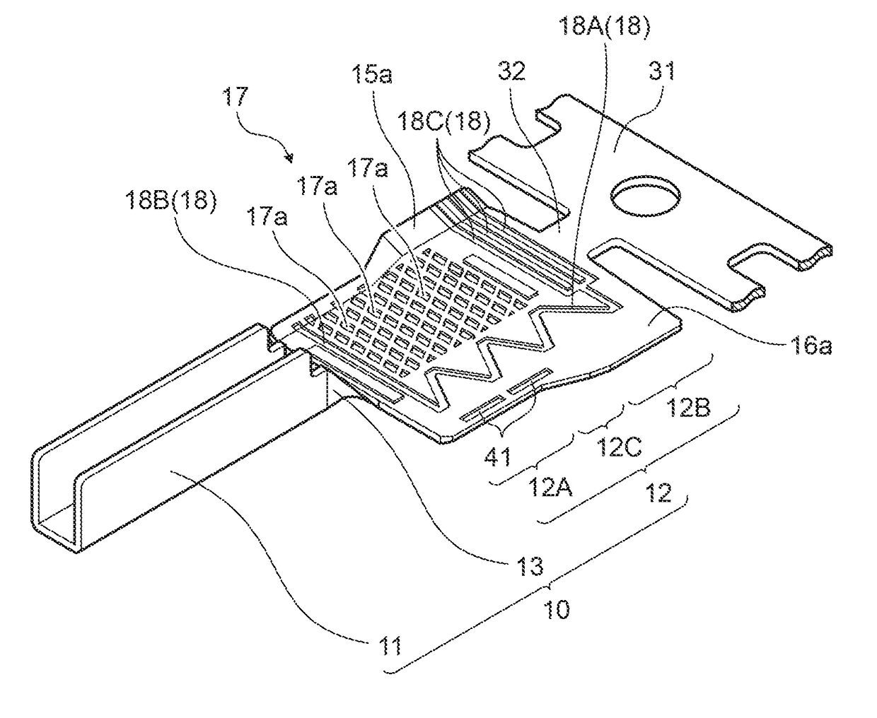 Crimp terminal and terminal crimping device