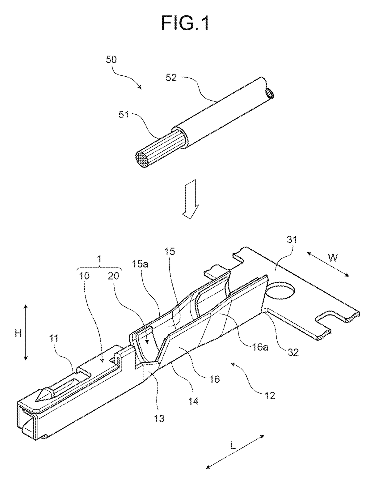 Crimp terminal and terminal crimping device