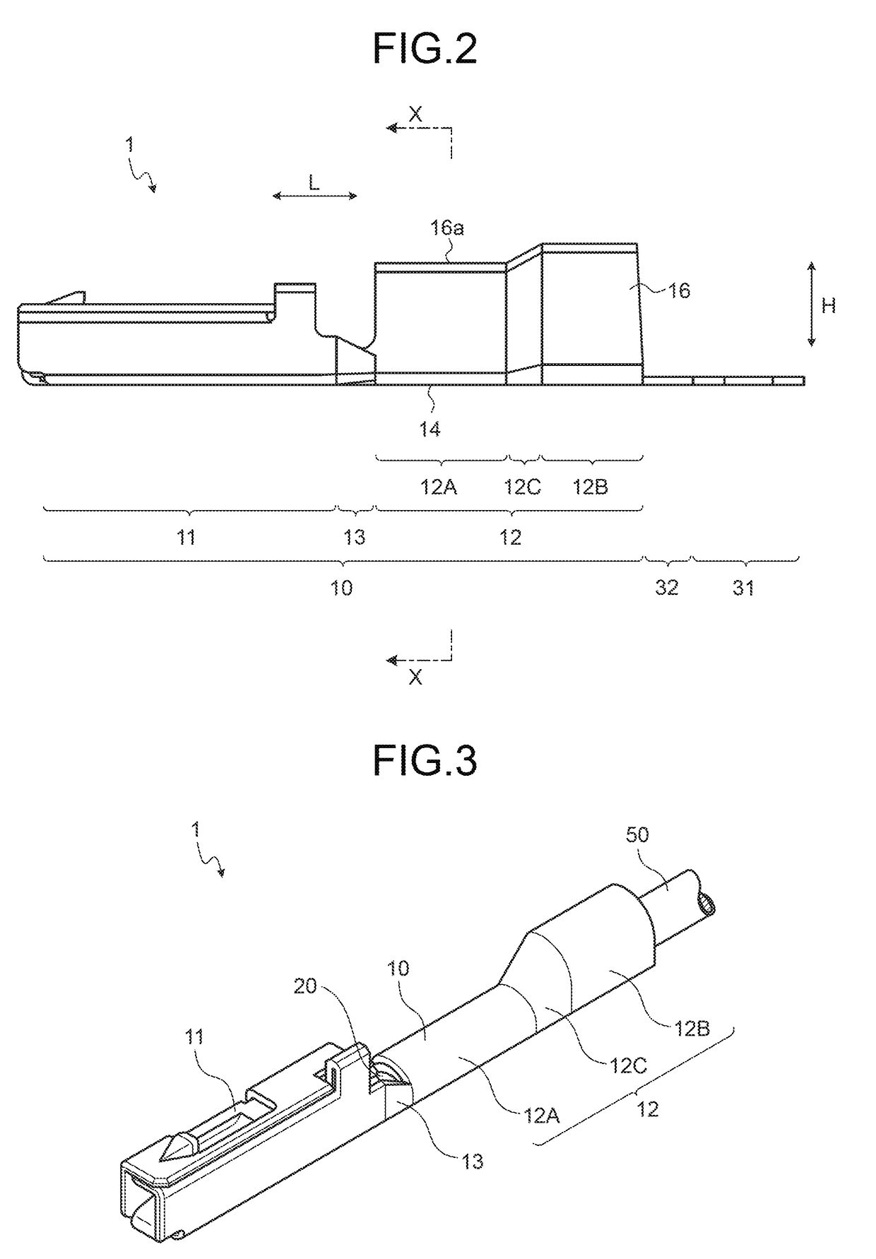 Crimp terminal and terminal crimping device