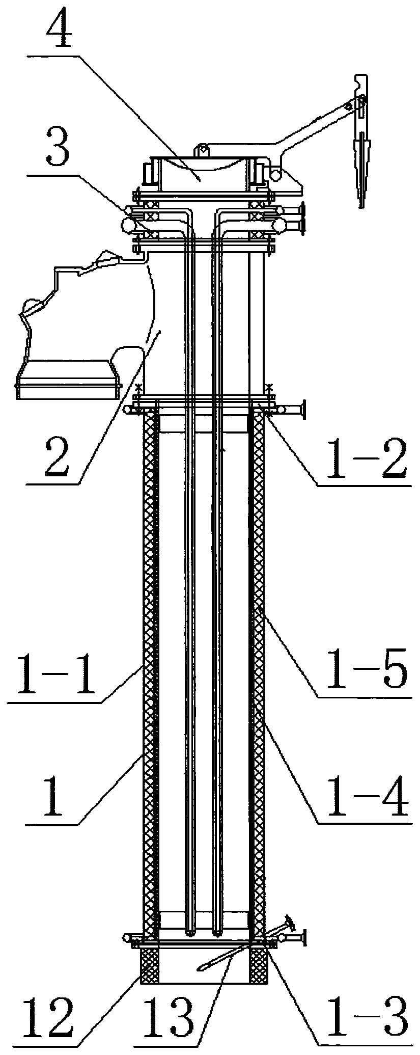 Raw gas high-temperature residual heat recovery method and device