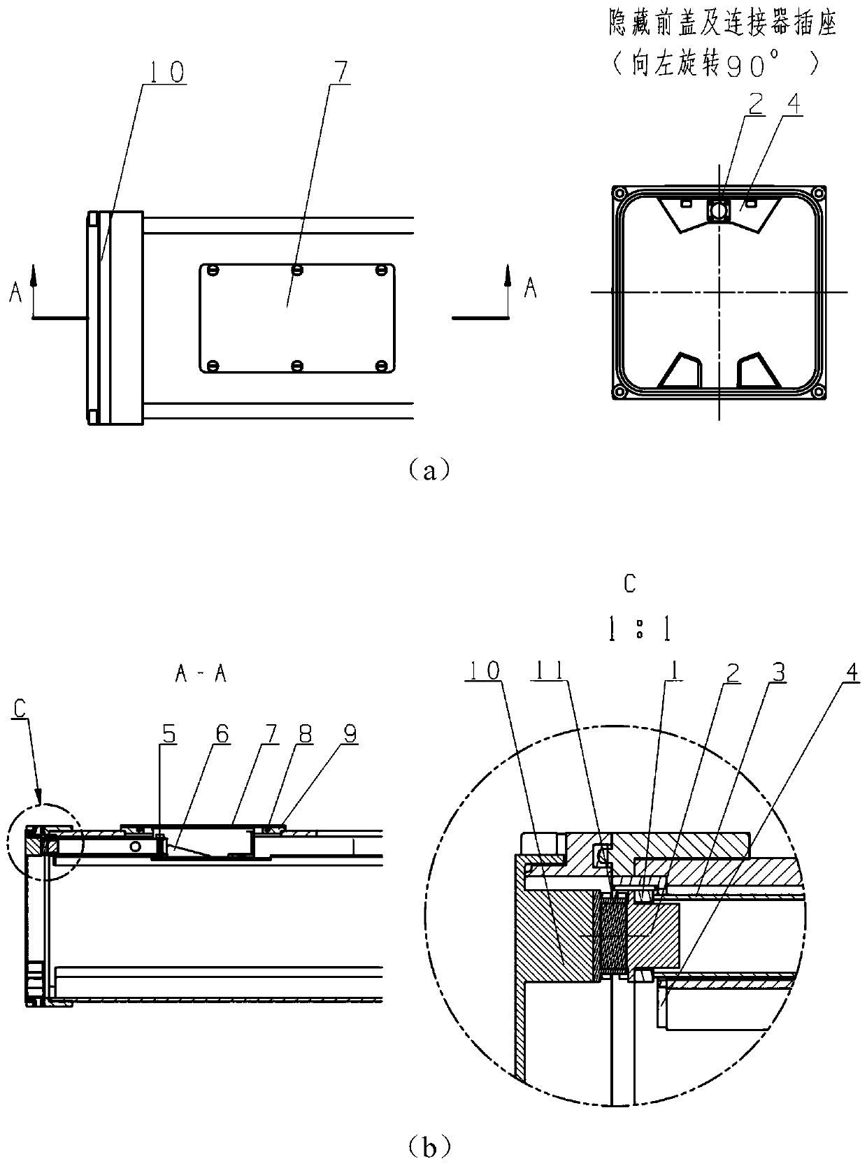 Electric connector plugging mechanism and plugging method capable of realizing visual operation