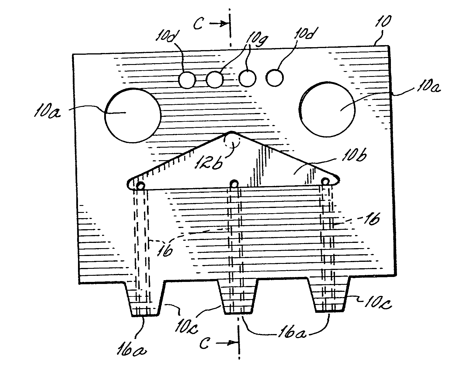 Device and method for applying adhesive filaments to materials such as strands or flat substrates