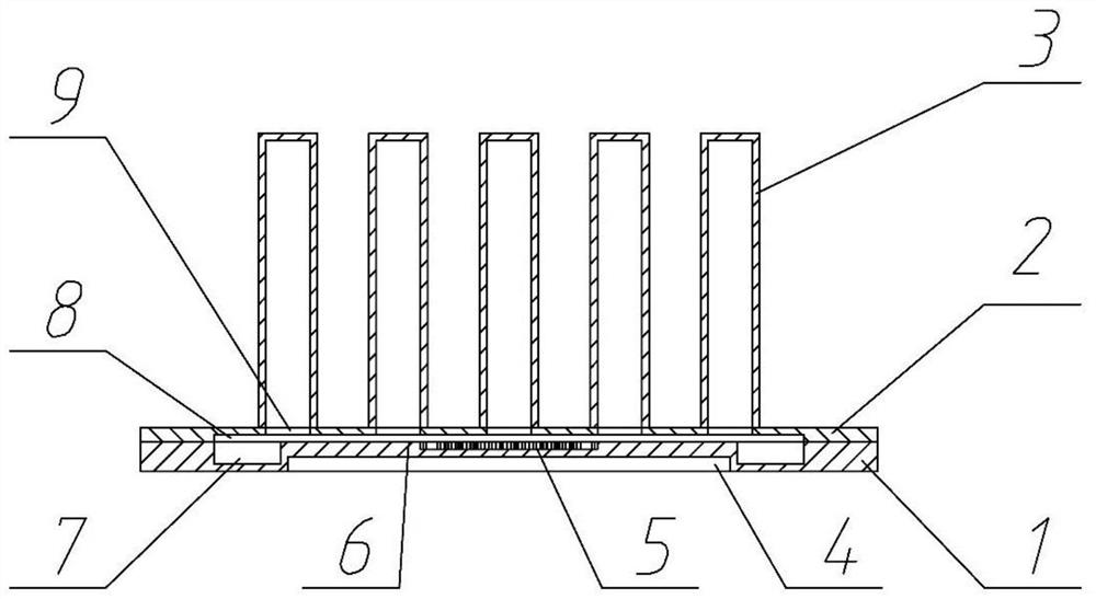 Liquid cavity heat dissipation device based on pool boiling heat dissipation