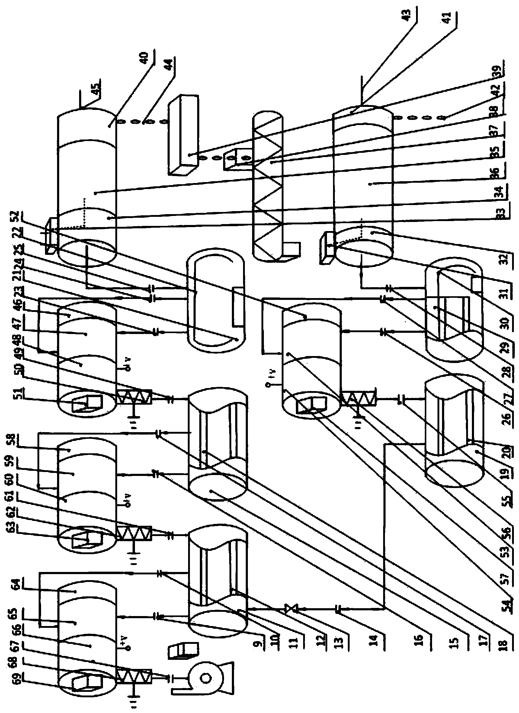 Device for reducing metal rhenium and molybdenum through radiation dissociation of rhenium and molybdenum gas electrode